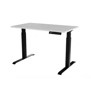 Secretária com regulação elétrica de altura cama meble MOON 121x67x72–120 cm, tampo retangular de aglomerado, 100–240V