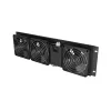 Painel de ventilação LANBERG AK-1506-B 19 polegadas com 3 ventoinhas 230V preto