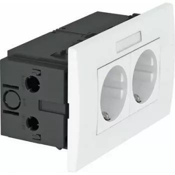 Unidade de tomadas 2 tomadas 84x140x59 branco puro SDE-R (6119427)