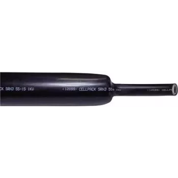 Tubo termorretrátil CellPack SRH2 56-16, preto, 100 cm de comprimento