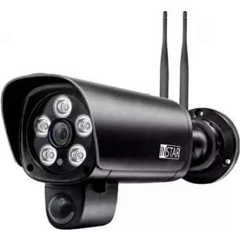 Câmara IP Instar IN-9808 4K preto com visão noturna e deteção de movimento