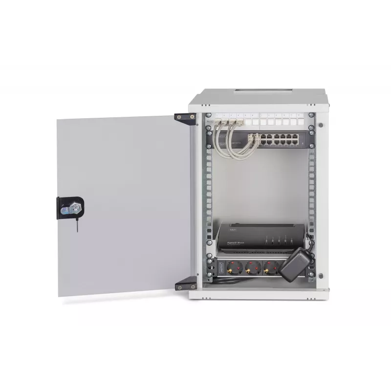 Rack de montagem na parede Digitus DN-49102-SET 9U 315 x 300 mm cinzento
