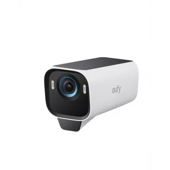 Câmara de vigilância IP bullet exterior Anker Eufy S3 Pro — 4K (3840×2160), campo de visão de 135°, montagem na parede, com fios e sem fios
