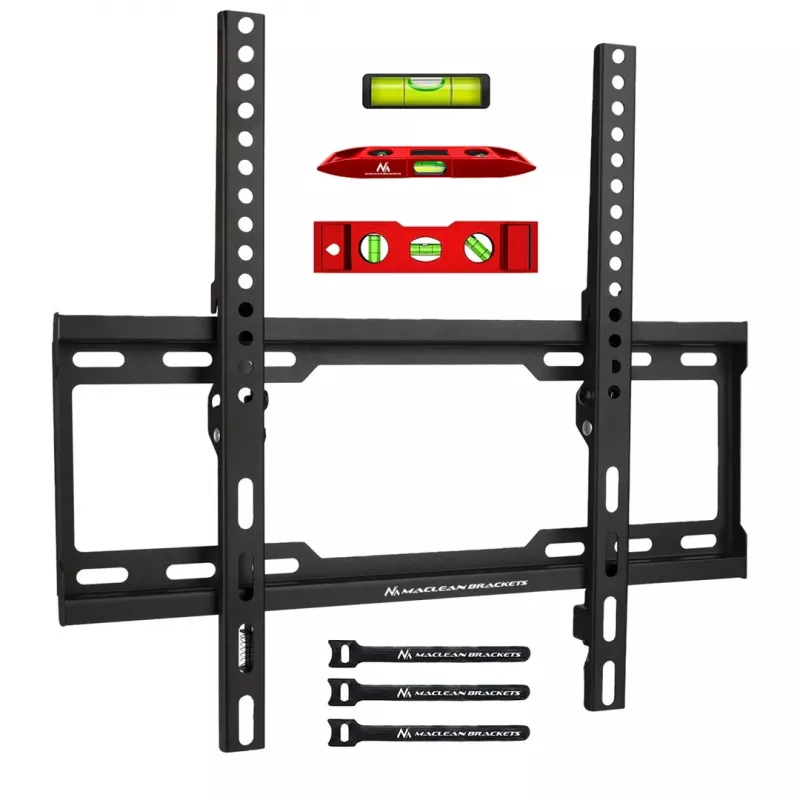 Suporte de parede para TV Maclean MC-412 32 -70 VESA 400x400 45kg inclinável universal ajustável nível de bolha acessórios de montagem