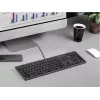 Teclado com fio A4Tech FX60H USB QWERTY – Full-Size 100%, retroiluminação branca, cinzento, hub USB