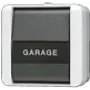 Interruptor de tecla Jung 806NAW WG800 IP44 com campo de identificação. Uni.Aus-Wechs 806NAW (806NAW)
