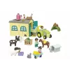 Conjunto com figuras Aventura na quinta com trator, atrelado e animais