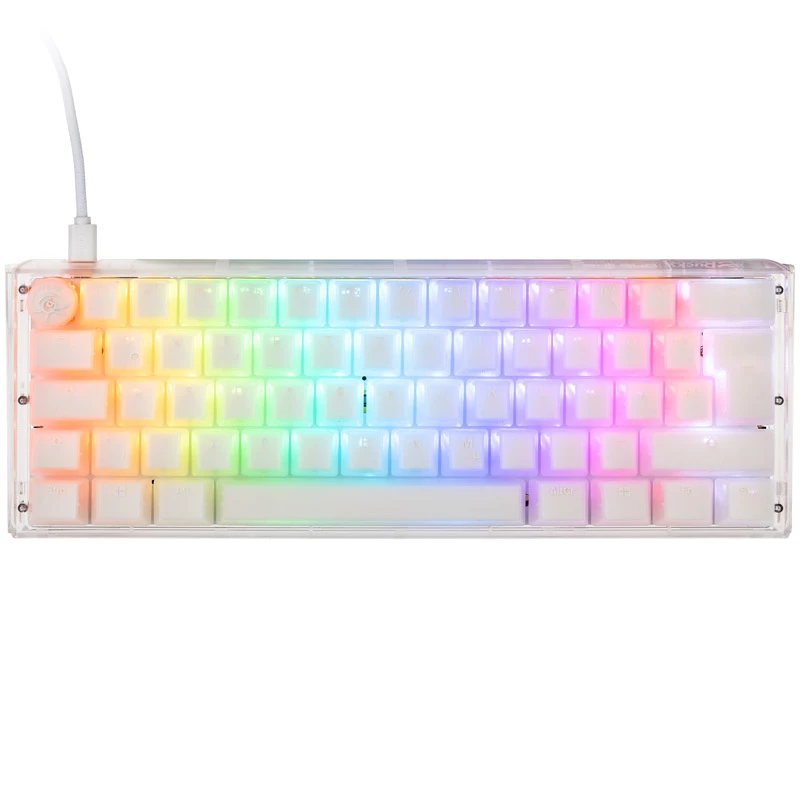 Teclado Ducky One 3 Aura White Mini Gaming, RGB-LED - MX-Silent-Red
