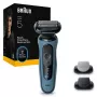 Máquina de barbear elétrica BRAUN Series 5 modelo 52-A1650s, azul-claro