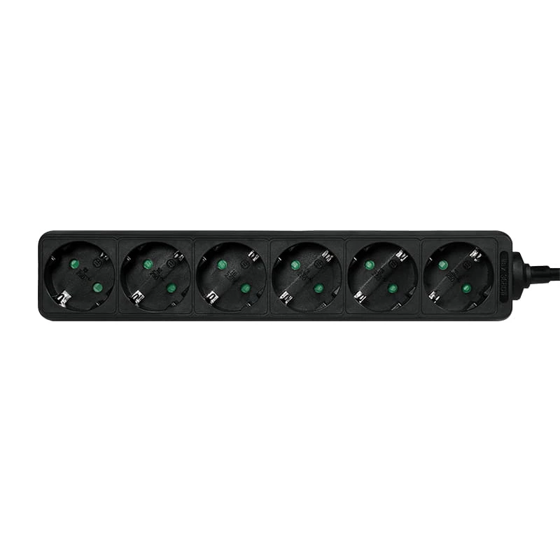 Régua de tomadas LogiLink LPS238B 1,5 m 6 tomadas AC interior preto