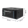Armário rack 19 polegadas QOLTEC 54461, 4U, 600x280x450 mm