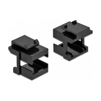 Tampa Keystone DeLOCK 86806 preta para acoplador de fibra ótica 10 unid.
