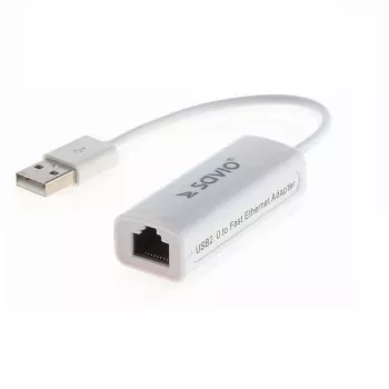 Savio CL-24 - adaptador de rede - USB 2.0 - 10/100 Ethernet X 1