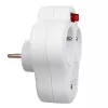 Adaptador elétrico duplo MACLEAN MCE336E com 2 portas USB, tipo E