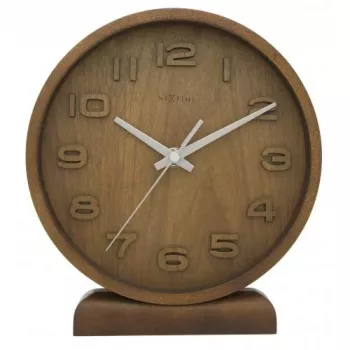 Relógio de parede NeXtime 5192gs Wood Wood Small, 22x20 cm, madeira, cinzento