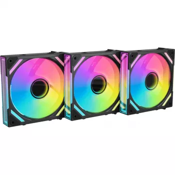 Ventoinha de caixa ALPENFÖHN Wing Boost 4 120mm ARGB PWM - pack de 3 preta