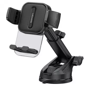 Suporte para painel de automóvel e para-brisas USAMS ZJ072 ZJ072ZJ01 preto – suporte universal para dispositivos