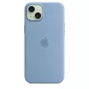 Capa de silicone Apple iPhone 15 Plus com MagSafe - azul inverno