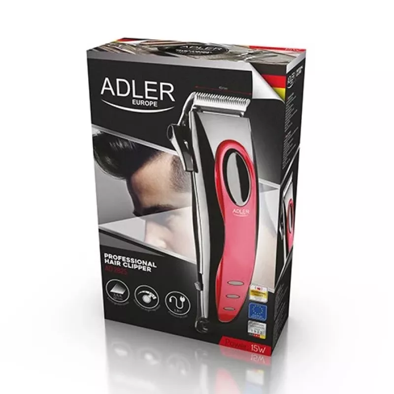 Máquina de cortar cabelo / aparador de barba Adler AD 2825 preto, vermelho