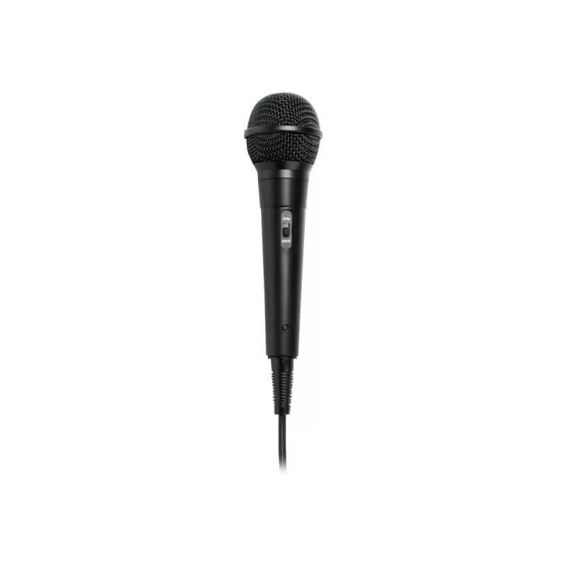 Muse MC-20B microfone profissional com fio, -73 dB, 30–15000 Hz, cabo de 3 m, jack de 6,3 mm, preto