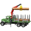 Transportador de madeira BRUDER MACK Granite com 3 troncos
