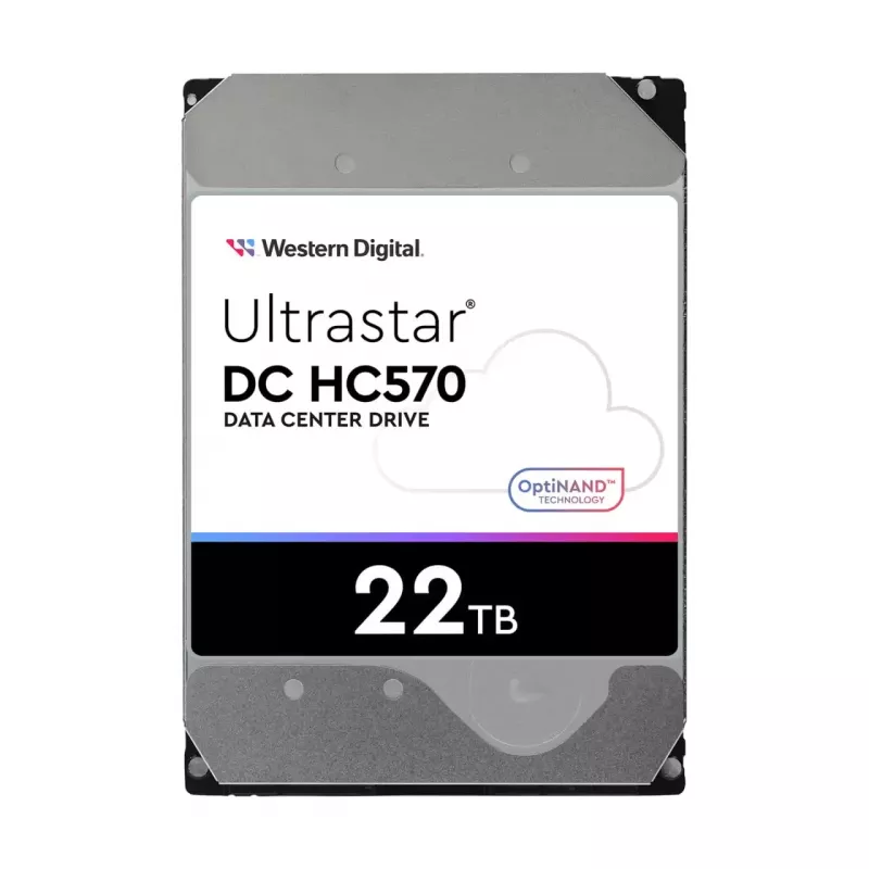 Disco rígido SAS de 3,5 polegadas Western Digital Ultrastar DH HC570 22 TB, 12 Gbit/s, 7200 rpm, 512 MB cache