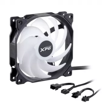 XPG VENTO 120 ARGB PWM (pack de 3) preto, ventoinha, 12 cm, 300 U/min, 1850 U/min, preto