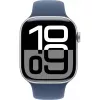Apple Watch Series 10 GPS 46mm caixa de alumínio prateada com Denim