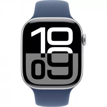 Apple Watch Series 10 GPS 46mm caixa de alumínio prateada com Denim