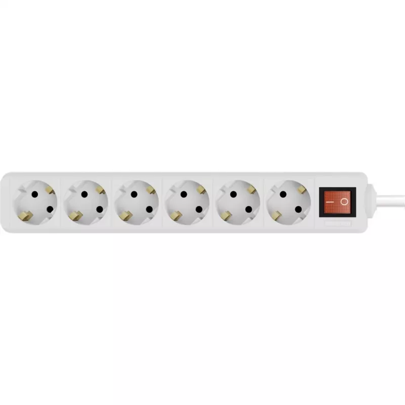 Extensão elétrica Wentronic 38845 5m 6 tomadas AC para interiores branco