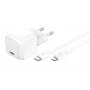 Carregador USB-C 30W Belkin WCA008KQ1MWH-B5 PD PPS, fonte de alimentação compacta para telefones e tablets
