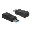 Adaptador de cabo DeLOCK 65696 USB 3.1 Gen 2 Type-A para Type-C Preto