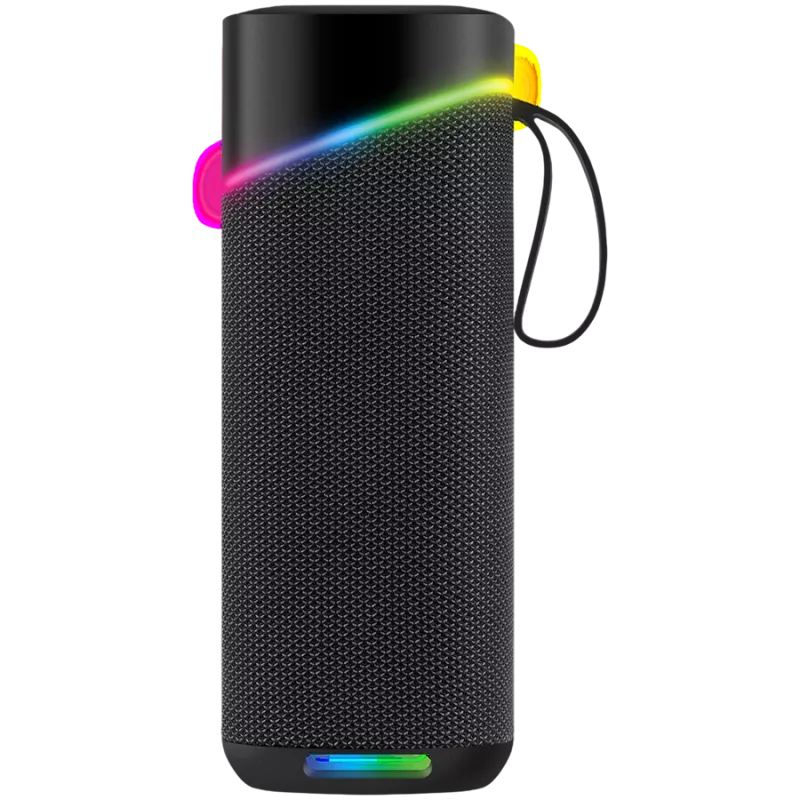 Coluna portátil 2.0 SVEN PS-155, preta, potência de saída 2x5 W (RMS), TWS, Bluetooth, FM, USB, bateria de lítio