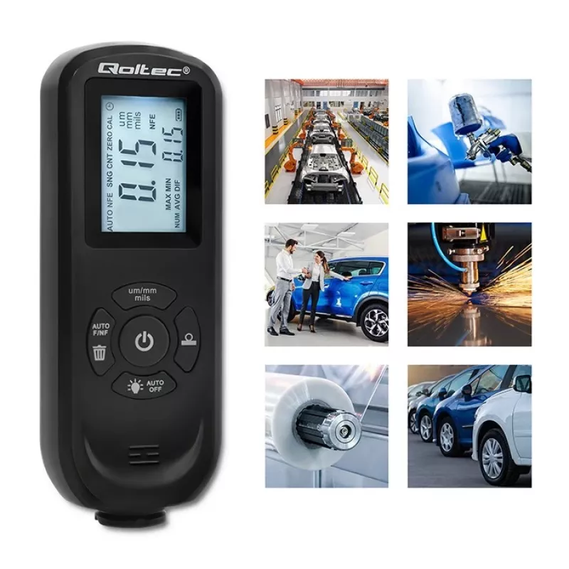 Medidor de espessura de camadas QOLTEC 50646 LCD 0–2000 µm