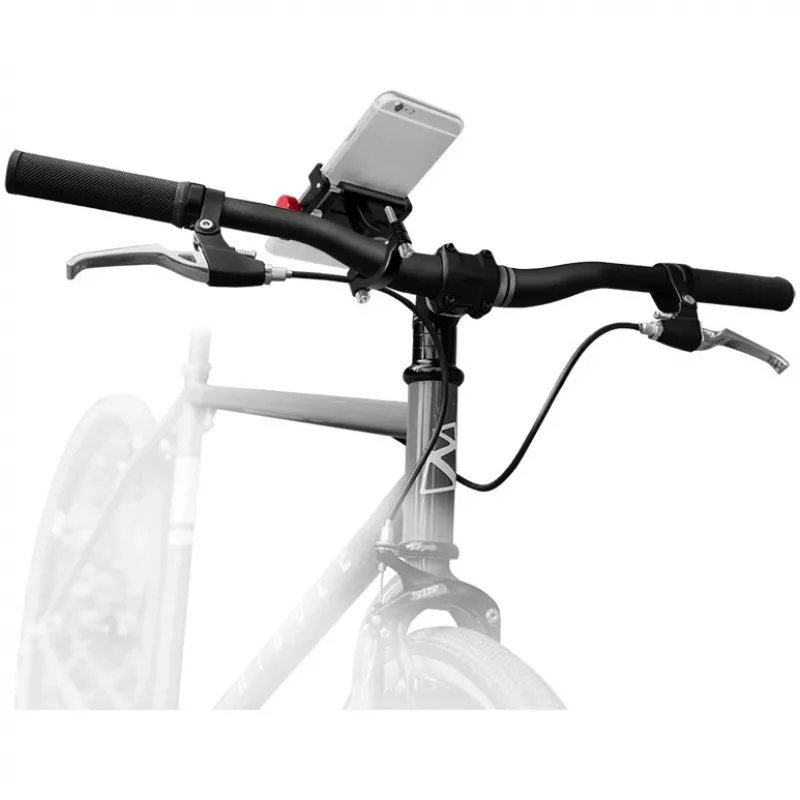Suporte para smartphone de bicicleta LogiLink, fixo, preto/vermelho liga de alumínio de alta qualidade, adequado para dispositivos móveis - 1 unid. (AA0146)