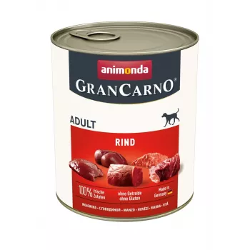Comida húmida para cães Animonda GranCarno Original Vaca Adult — 400 g lata, sem glúten, sem açúcar, vaca