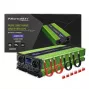 Qoltec Monolith Conversor de tensão | Carregamento de bateria | UPS | 2000W | 4000W | 12V para 230V | Onda sinusoidal pura | LCD preto-verde