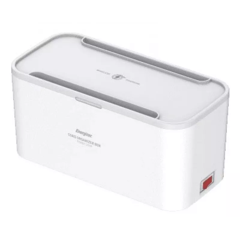 Extensão de energia Energizer EPB2500W03EU — cabo de 2 m, 5 tomadas, 2500 W, interior, branco