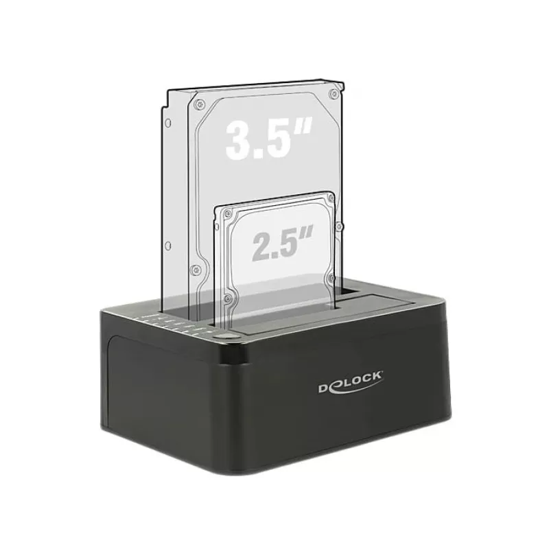 Delock docking station USB 3.0 dupla para 2x SATA HDD / SSD com função de clonagem