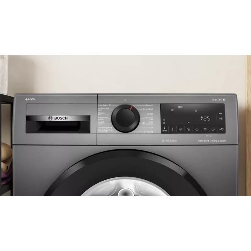 Máquina de lavar roupa Bosch | WGG244RFSN | Classe de eficiência energética A | Carga frontal | Capacidade de lavagem 9 kg | 1400 rpm | Profundidade 59 cm | Largura 59,8 cm | Visor | LED | Cinzento