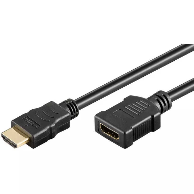 Cabo de extensão HDMI de alta velocidade com Ethernet, 8K @ 60Hz (5 metros, ficha HDMI > conector fêmea HDMI)