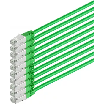 Cabo de rede ShiverPeaks 75711-H0.5G-SET10 CAT6 S/FTP PIMF, 0,5G conjunto de 10 unidades