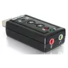 Adaptador de som USB DeLOCK 7.1 - placa de som - estéreo - USB (61645)