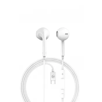 Headset In-Ear Tellur Basic Urbs Type-C Branco