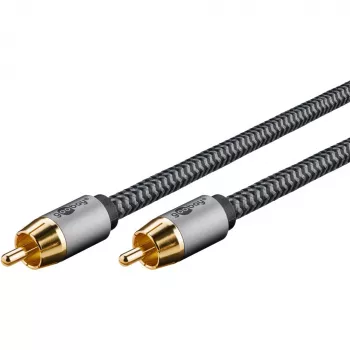 Goobay 65296. Ligação 1: RCA, Conector 1 sexo: Macho, Ligação 2: RCA, Conector 2 sexo: Macho, Material do cabo: Cobre,