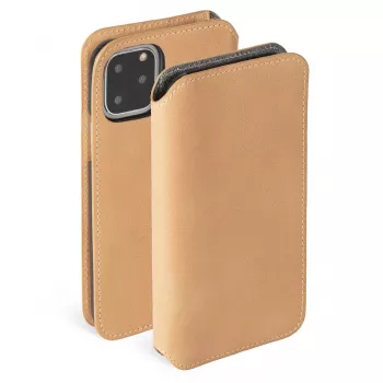 Bolsa para telemóvel Krusell Sunne para Apple iPhone 11 Pro Max — nude vintage, capa folio com compartimentos para cartões