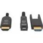 Manhattan cabo HDMI para Micro-HDMI com classificação Plenum, 4K@60Hz (Premium High Speed), 70 m, ativo, ficha HDMI removível (Type-A), macho para macho, preto, contactos dourados, garantia vitalícia
