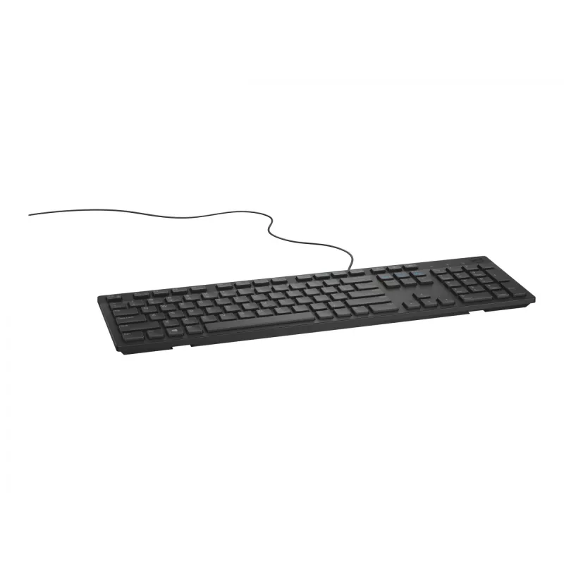 Teclado com fio de tamanho completo Dell KB216 — layout QWERTY nórdico, preto, USB