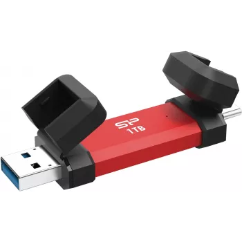 Pen USB Silicon Power DS72 1 TB USB Type-A / USB Type-C 3.2 Gen 2 (3.1 Gen 2) vermelho (SP001TBUC3S72VPR)