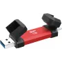 Pen USB Silicon Power DS72 1 TB USB Type-A / USB Type-C 3.2 Gen 2 (3.1 Gen 2) vermelho (SP001TBUC3S72VPR)